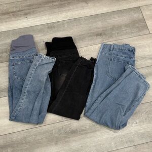 Maternity Stylish Women's Skinny Jeans in Blue and Black